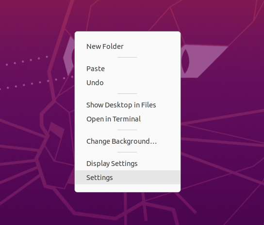 Change Background - Ubuntu 20.04 - Settings