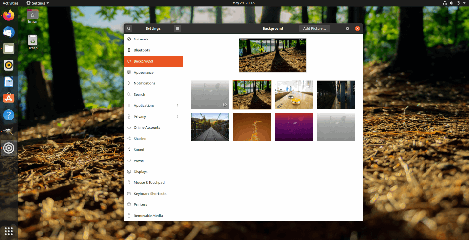 Change Background - Ubuntu 20.04 - Changed