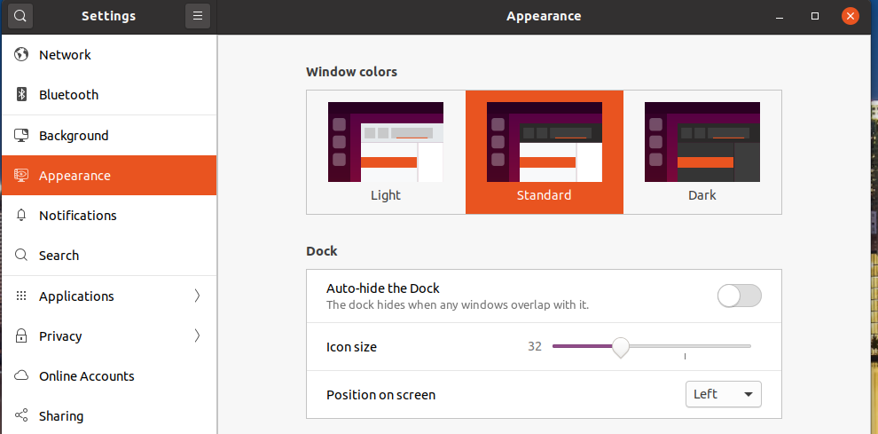 Icons Size and Position - Ubuntu 20.04 LTS - Change Icons Size