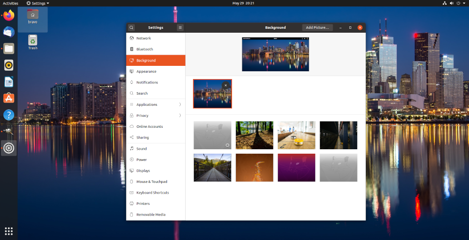 Change Background - Ubuntu 20.04 - Custom