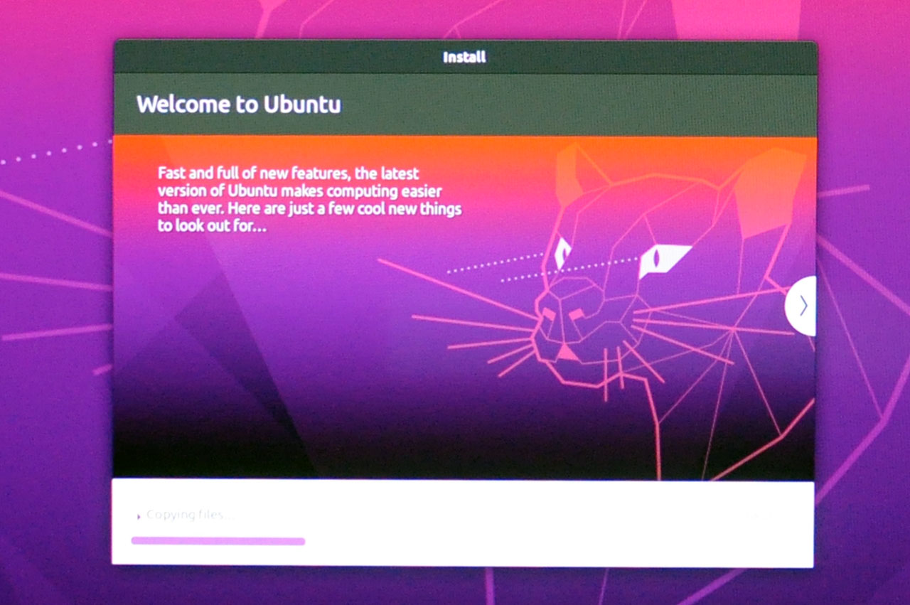 Install Ubuntu 20.04 LTS - Installation Progress