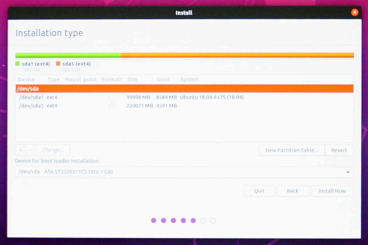 Install Ubuntu 20.04 LTS - Partitioning