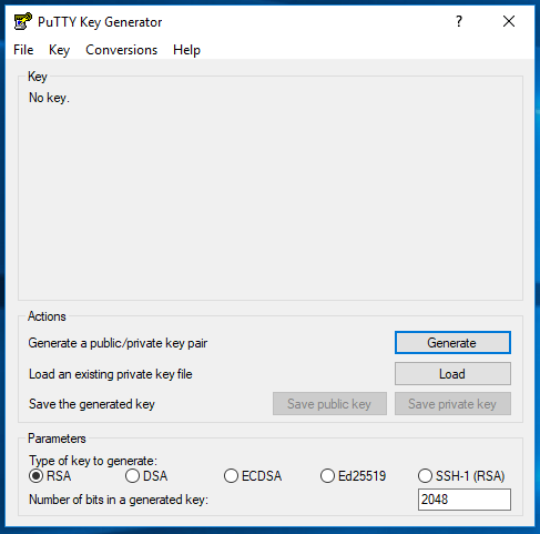 Ubuntu 20.04 LTS On AWS EC2 - Putty Key Gen Defaults Ubuntu 20.04 LTS On AWS EC2 - Putty Key Gen Defaults