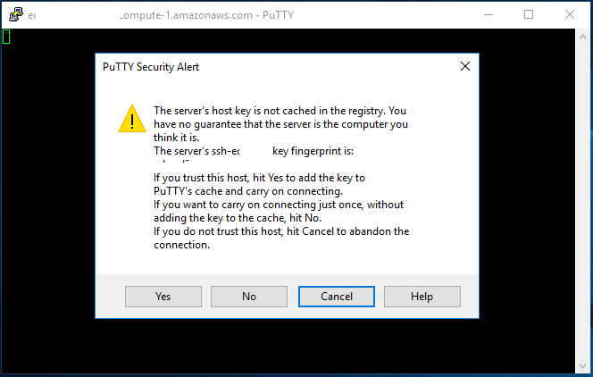 Ubuntu 20.04 LTS On AWS EC2 - Putty - Security Warning