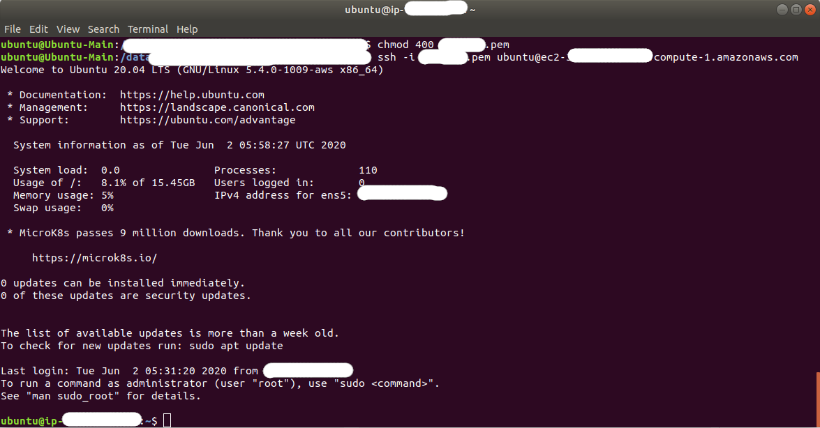 Ubuntu 20.04 LTS On AWS EC2 - Terminal Ubuntu 20.04 LTS On AWS EC2 - Terminal