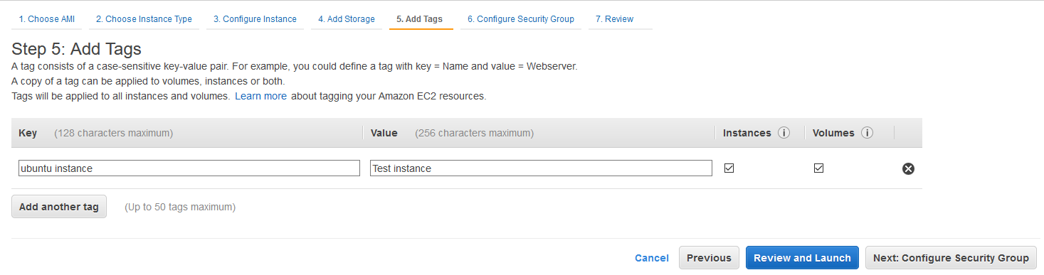 Ubuntu 20.04 LTS On AWS EC2 - Tags