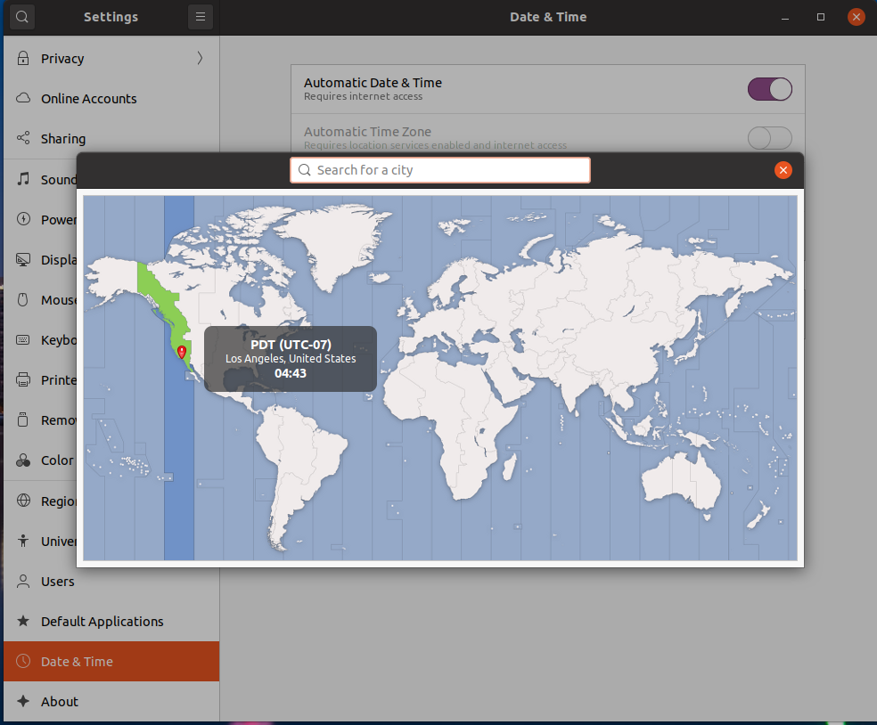 Ubuntu 20.04 LTS - Change Timezone