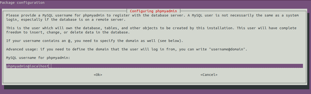 Install phpMyAdmin On Ubuntu 20.04 LTS - Database Username