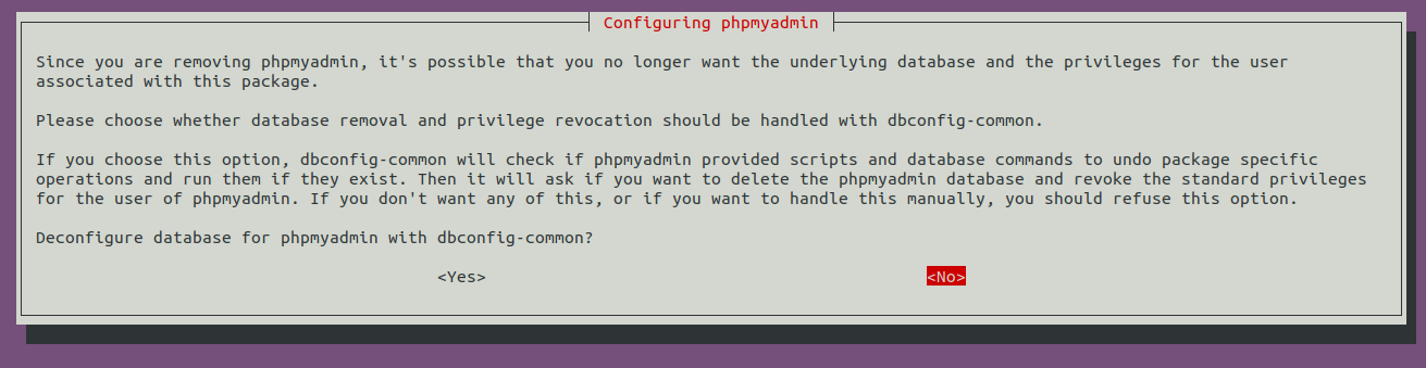 Install phpMyAdmin On Ubuntu 20.04 LTS - Uninstall