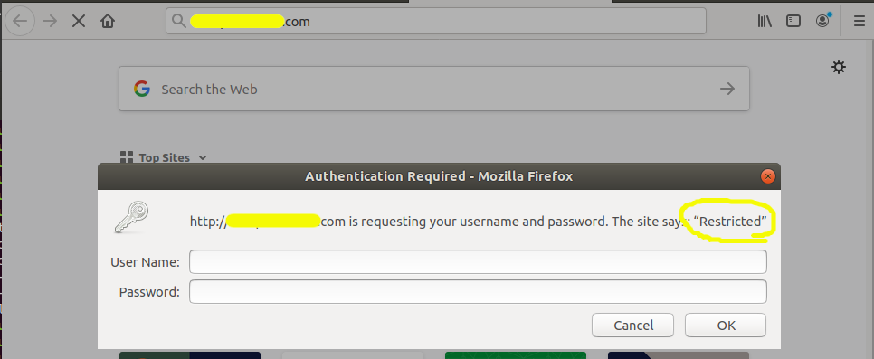 HTTP Basic Authentication - Nginx - Auth Dialog