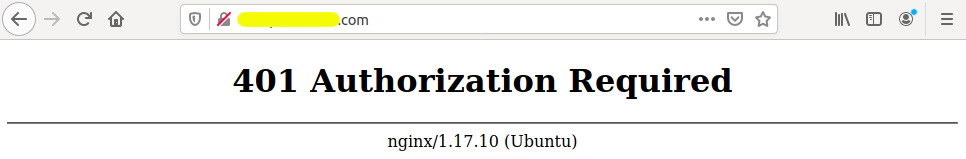 HTTP Basic Authentication - Nginx - Auth Error