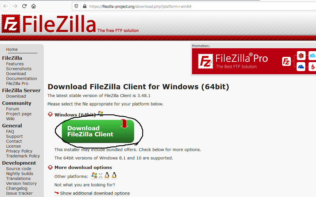 filezilla ftp client download