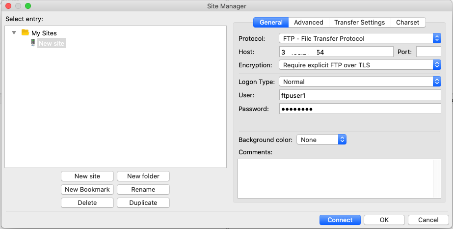 Install FileZilla On macOS Catalina - New Site