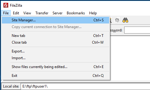 Install FileZilla On Windows 10 - Site Manager Install FileZilla On Windows 10 - Site Manager