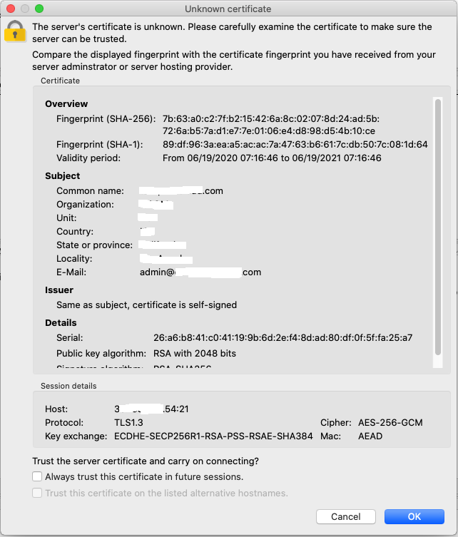 Install FileZilla On macOS Catalina - Security Warning