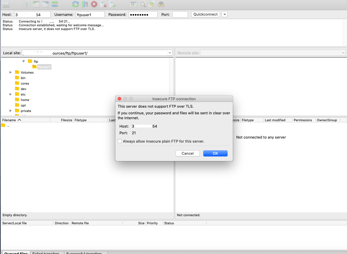 Install FileZilla On macOS Catalina - Security Warning