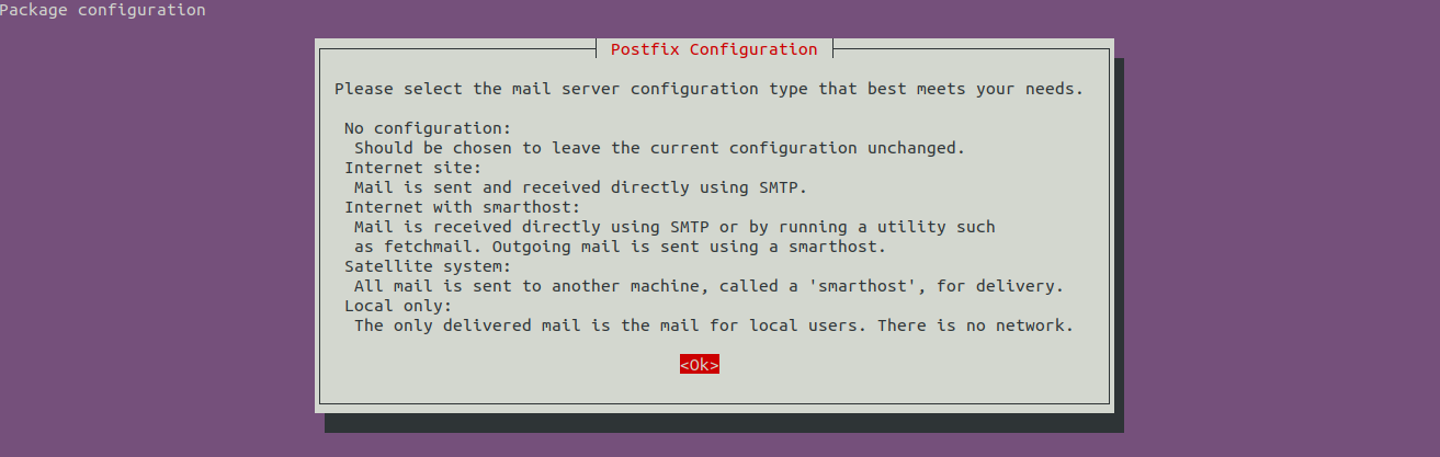 Install Postfix On Ubuntu 20.04 LTS - Configuration