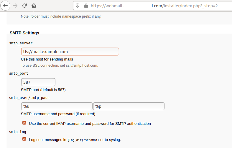 Install RoundCube On Ubuntu 20.04 LTS - SMTP Settings