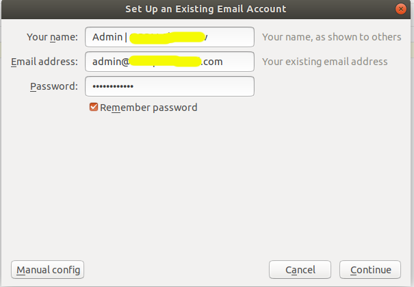 Thunderbird Autoconfig - Setup Existing Account Thunderbird Autoconfig - Setup Existing Account