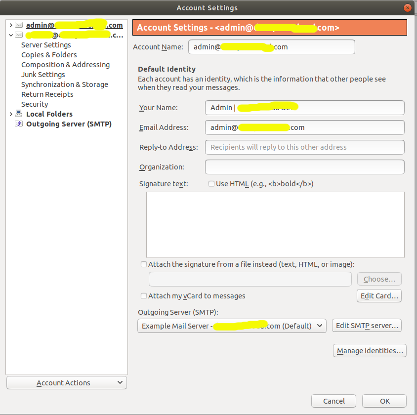 Thunderbird Autoconfig - Email Account Thunderbird Autoconfig - Email Account