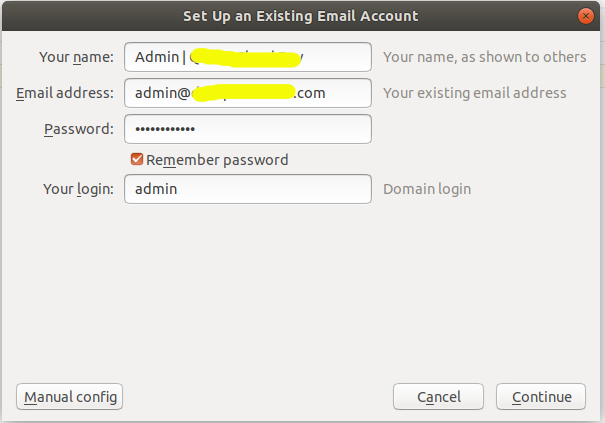 Thunderbird Autoconfig - Domain Login Thunderbird Autoconfig - Domain Login