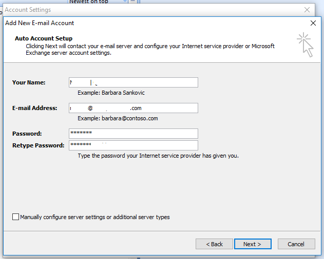 Outlook Autodiscover - Add Email Account - Account Details Outlook Autodiscover - Add Email Account - Account Details