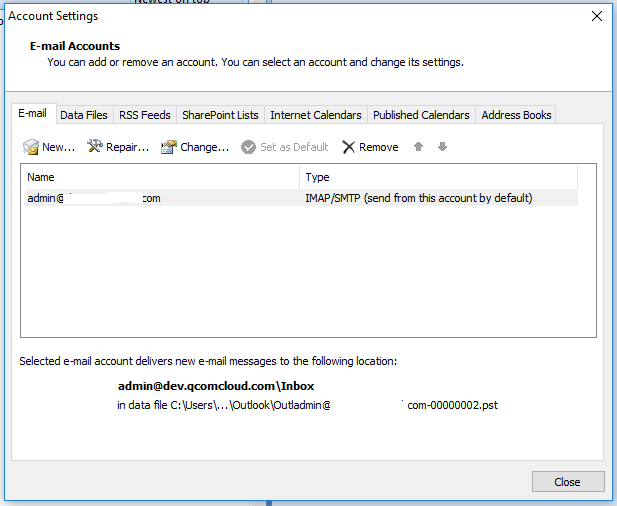 Outlook Autodiscover - Add Email Account - Account Settings