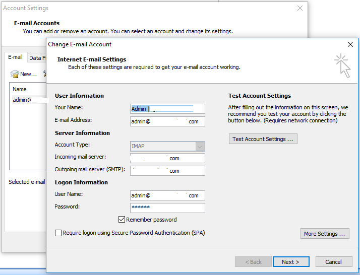 Outlook Autodiscover - Email Account Settings