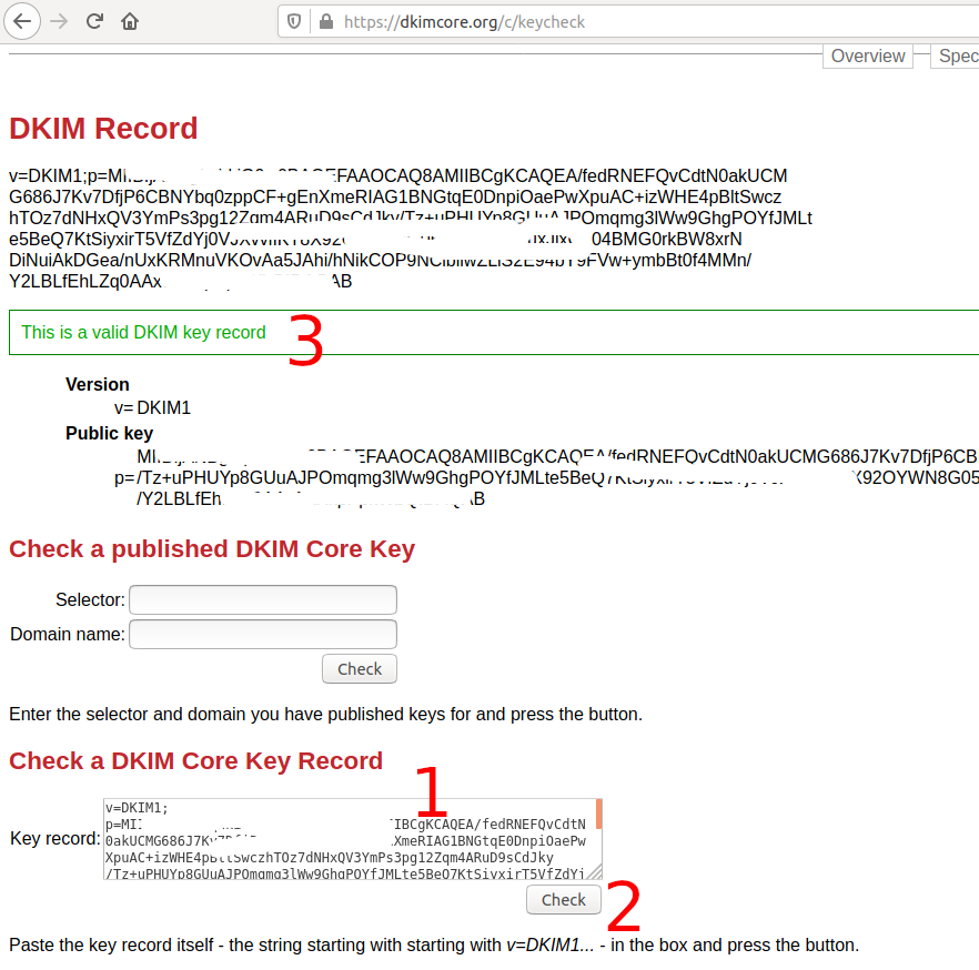 OpenDKIM - Postfix - Verify DKIM record