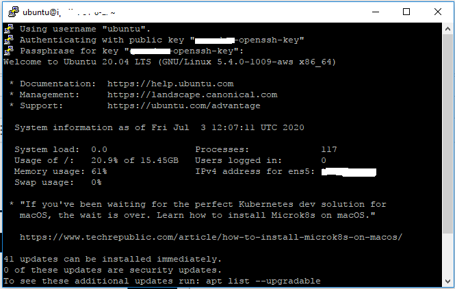 Remote Connection To MySQL Over SSH Tunnel - Putty - Connected