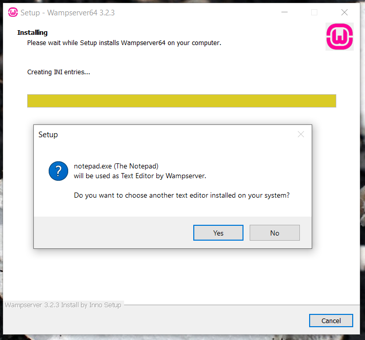 Install WampServer On Windows - Choose Editor