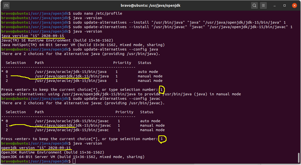 Install OpenJDK 15 On Ubuntu 20.04 LTS - Alternatives