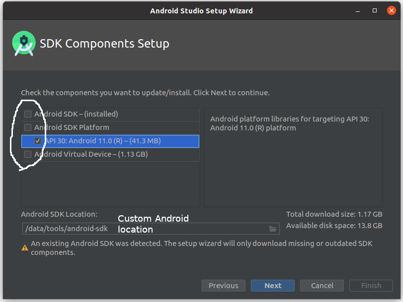 Install Andriod Studio On Ubuntu 20.04 - SDK Components Install Andriod Studio On Ubuntu 20.04 - SDK Components