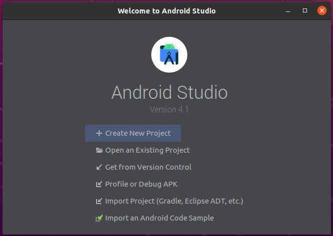 Install Andriod Studio On Ubuntu 20.04 - New Project