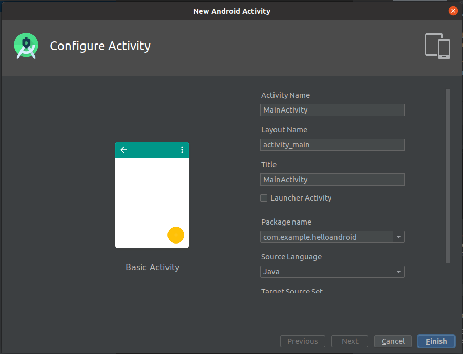 Install Andriod Studio On Ubuntu 20.04 - Configure Activity