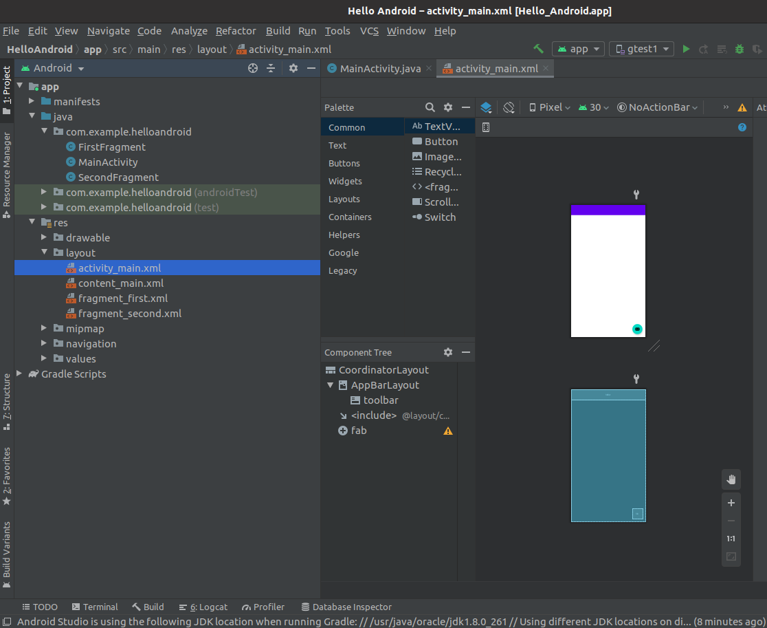 Install Andriod Studio On Ubuntu 20.04 -  Layout Editor