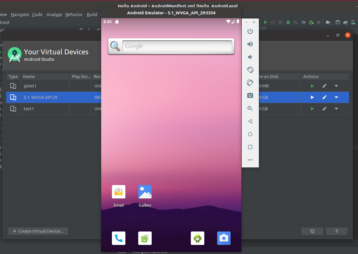 Install Andriod Studio On Ubuntu 20.04 - AVD