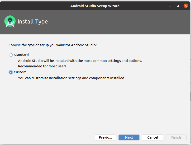 Install Andriod Studio On Ubuntu 20.04 - Install Type