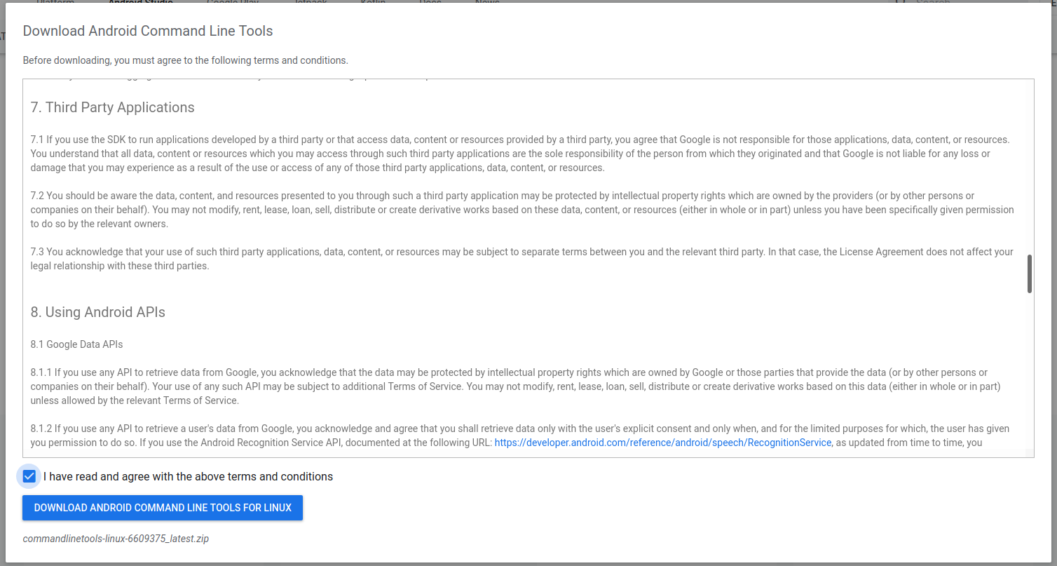 Android SDK License Agreement Android SDK License Agreement