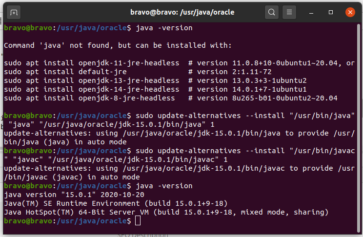 Install Java 15 On Ubuntu 20.04 LTS - Alternatives