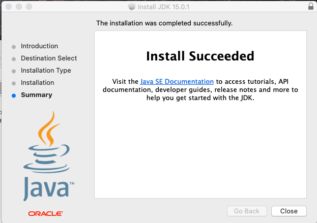 Install Java 15 On Mac - Success