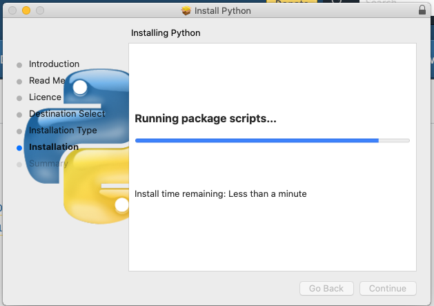 Install Python 3.9 On Mac - Progress