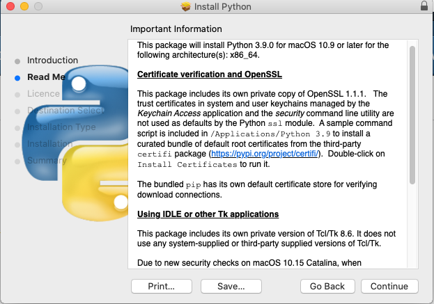 Install Python 3.9 On Mac - Details