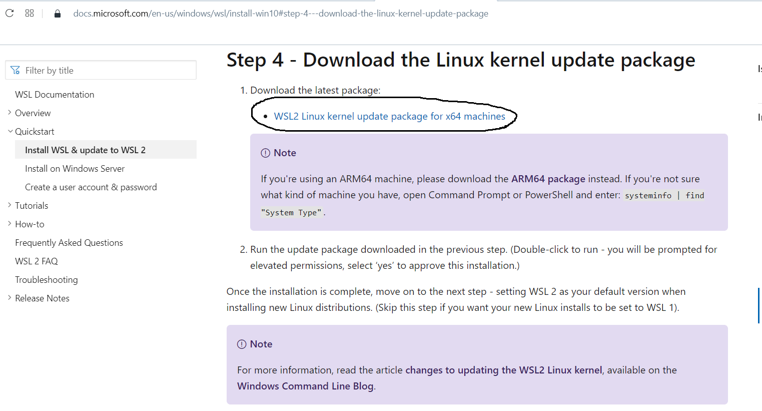 Install Docker Desktop on Windows 10 - WSL Update Download