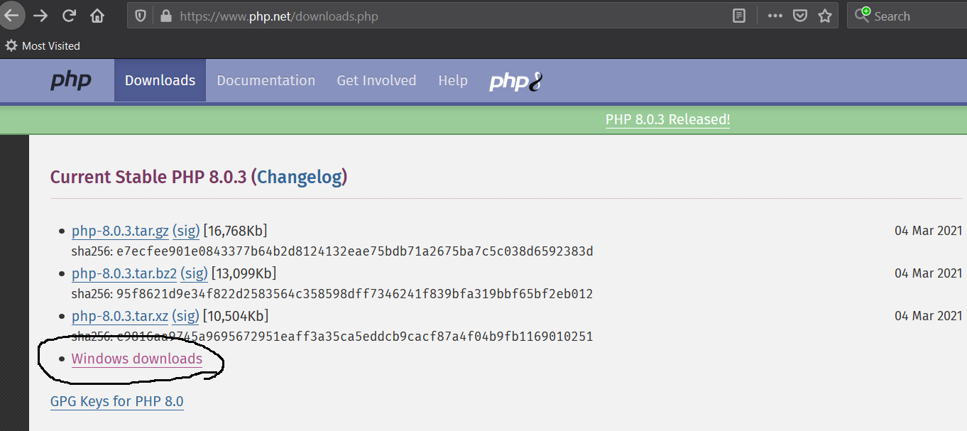 Install PHP 8 On Windows 10 - Download Options Install PHP 8 On Windows 10 - Download Options