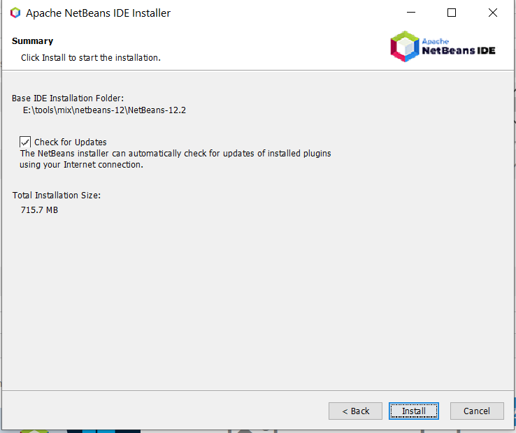 Install NetBeans 12 for PHP On Windows 10 - Installation Summary