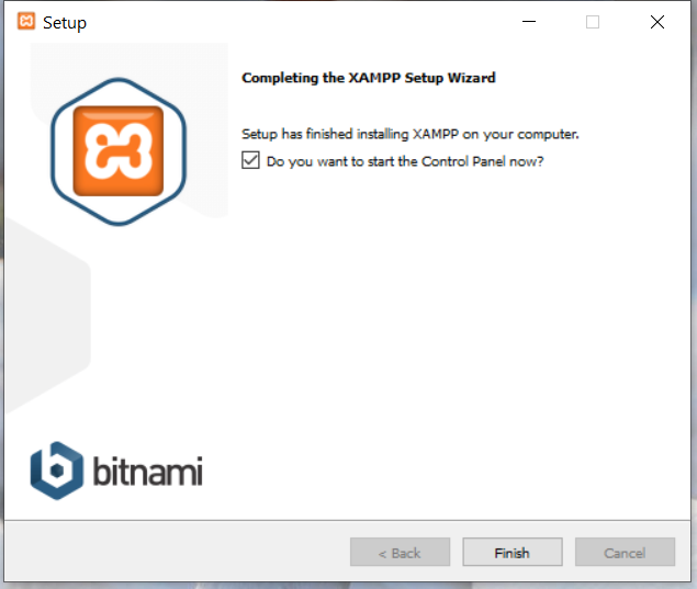 Install XAMPP on Windows 10 - Installation Success Install XAMPP on Windows 10 - Installation Success