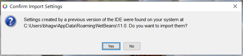 Install NetBeans 12 On Windows 10 - Import Settings
