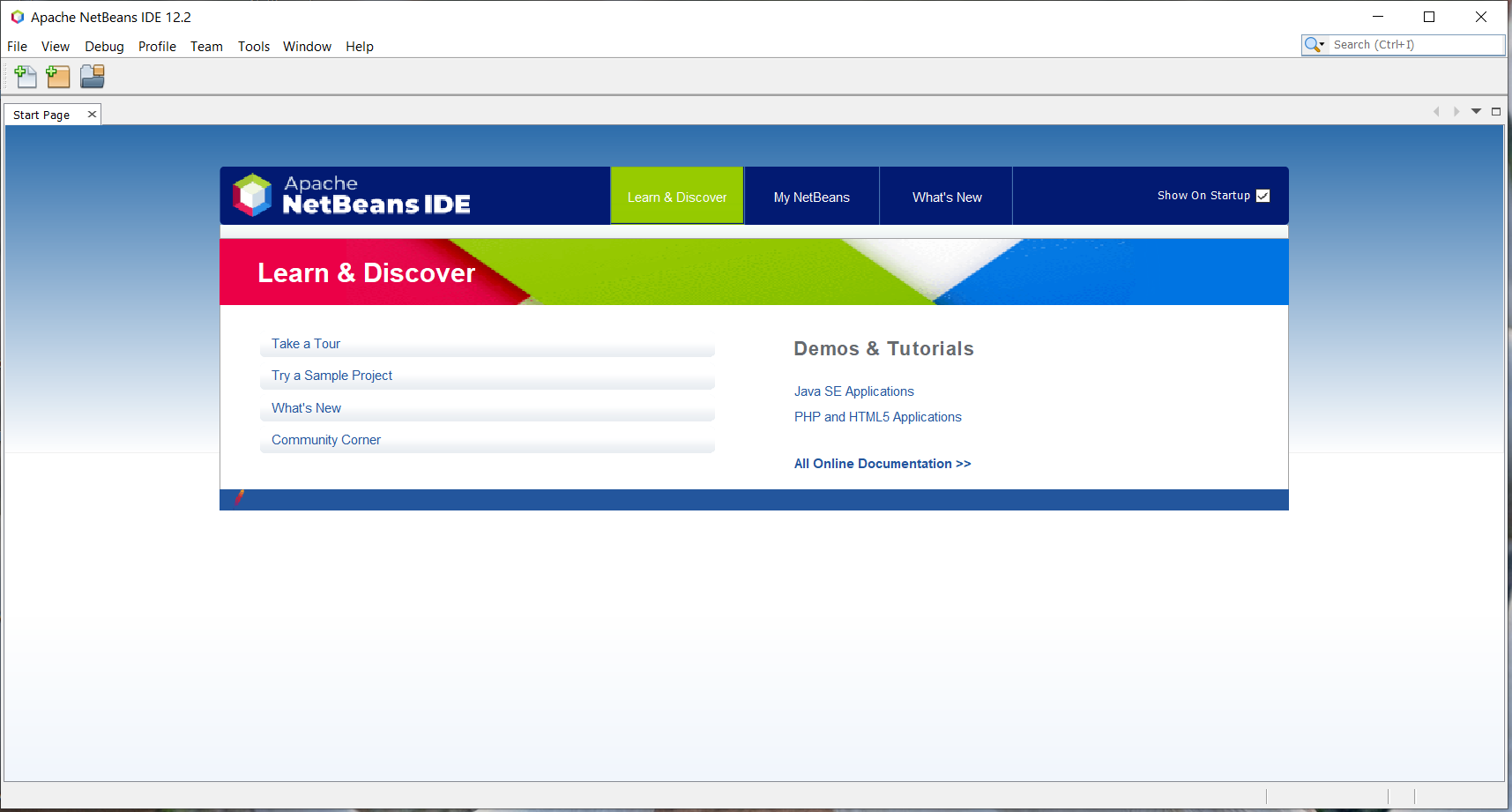 Install NetBeans 12 On Windows 10 - Welcome Screen Install NetBeans 12 On Windows 10 - Welcome Screen
