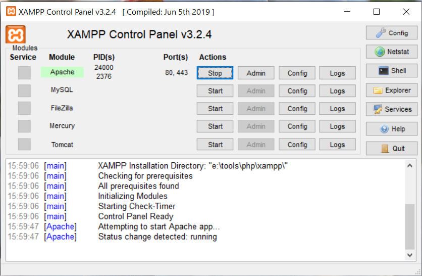 Install XAMPP With PHP 8 on Windows 10 - Apache Started Install XAMPP With PHP 8 on Windows 10 - Apache Started